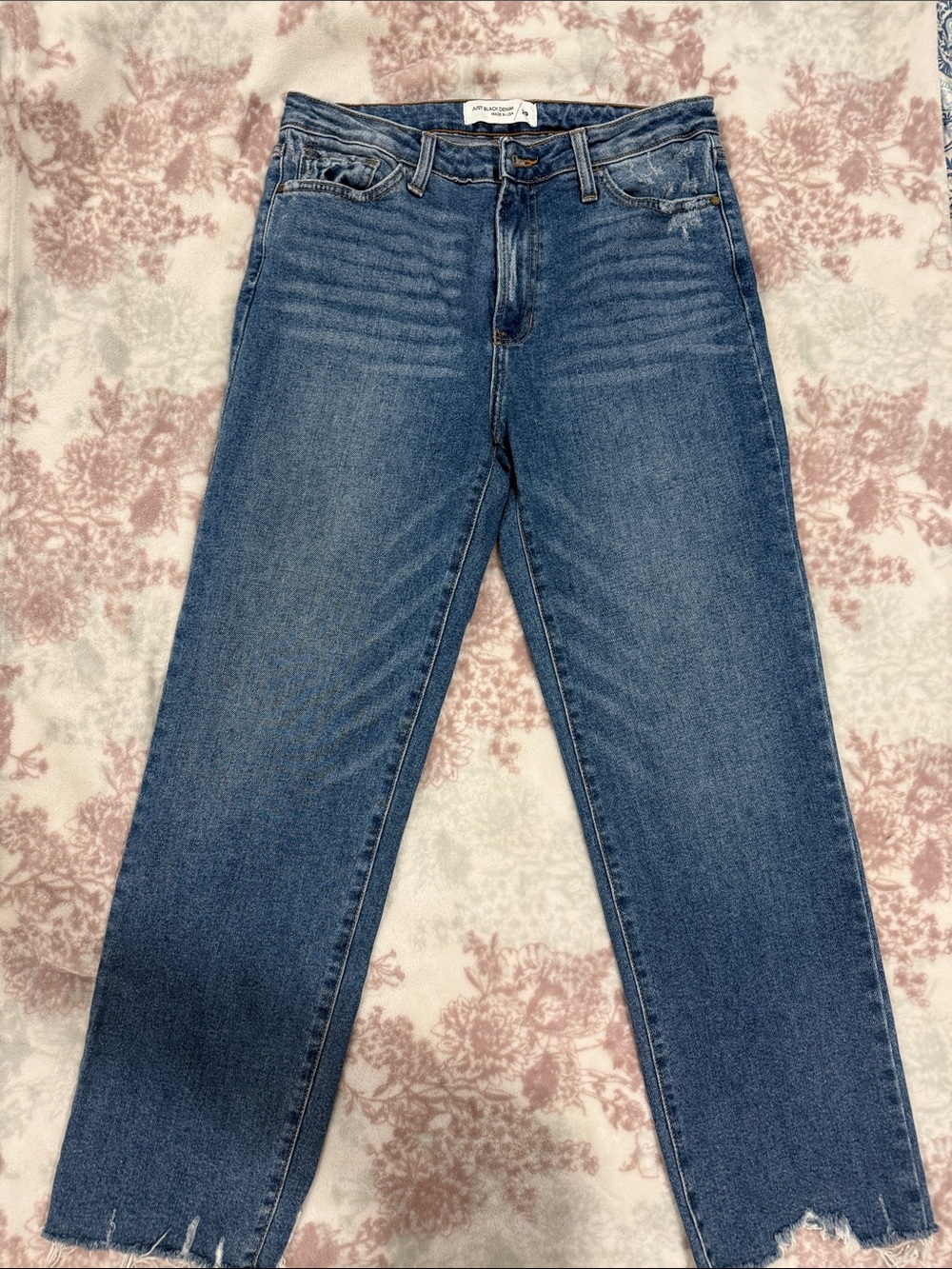 Just Black Women's Straight Leg Jeans - Medium Blue Wash